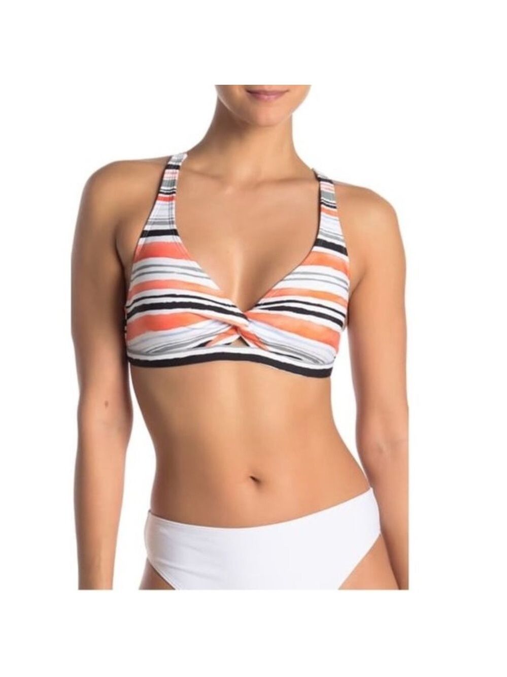NWOT NEXT Earth Stripe Triangle Bikini Top